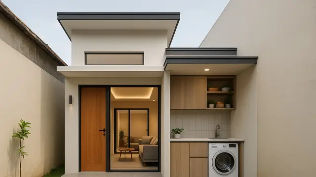 Gambar Rumah Minimalis Modern di Lahan Sempit/Ilustrasi Gambar oleh AI