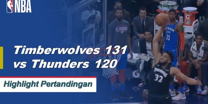 Cuplikan Pertandingan NBA : Timberwolves 131 vs Thunder 120