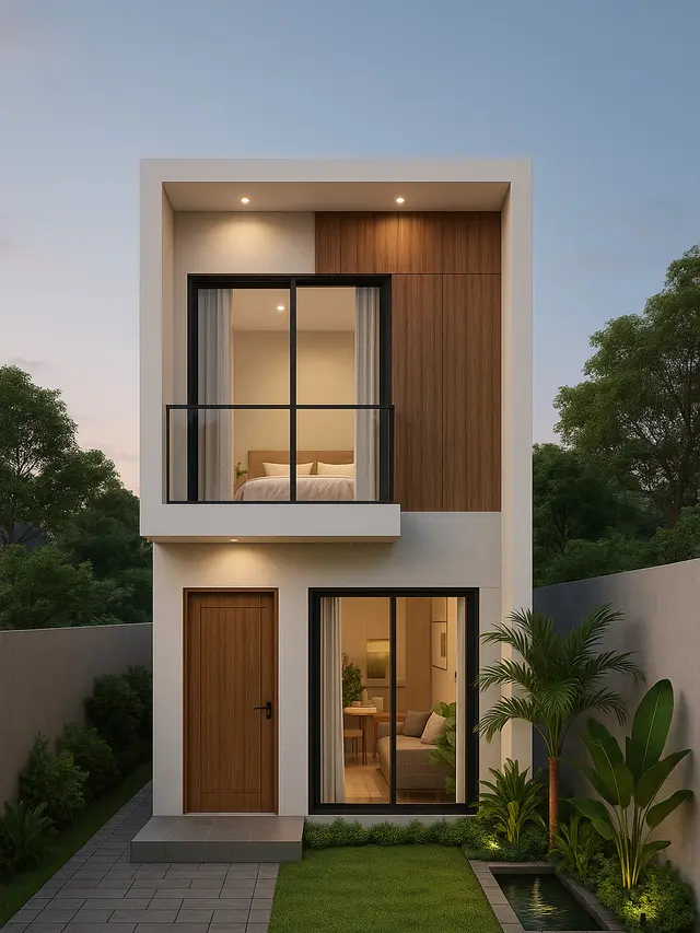 Desain Rumah Sederhana Tapi Mewah untuk Lahan 6x10 dengan Taman Mini