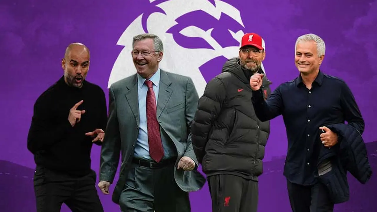 Premier League - Pep Guardiola, Alex Ferguson, Jurgen Klopp, Jose Mourinho