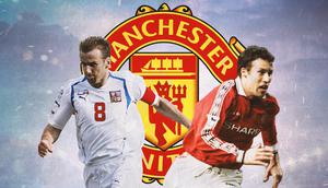 Ilustrasi - Karel Poborsky, Ronny Johnsen, dan Manchester United (Bola.com/Bayu Kurniawan Santoso)