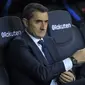 Pelatih Barcelona, Ernesto Valverde, menegaskan pihaknya saat ini hanya ingin fokus melawan Malaga di pentas La Liga, belum memikirkan laga melawan Chelsea. (AFP/Lluis Gene)