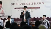 Ketua Umum Partai Amanah Nasional (PAN) Zulkifli Hasan (Zulhas) saat mengunjungi Ponpes Amanatul Ummah, Mojokerto, Jatim, Minggu (5/11/2023). (Dok. Tim Media Zulhas)
