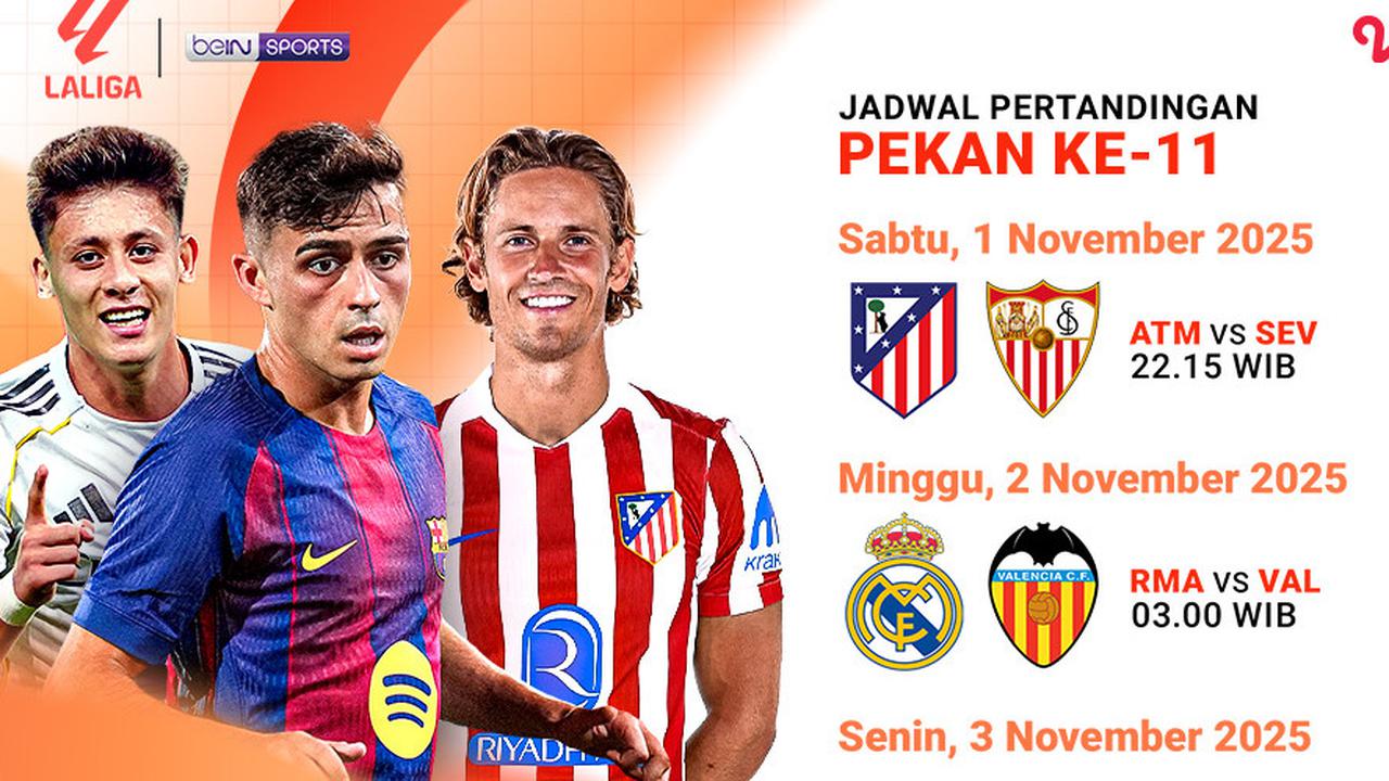 Simak Jadwal LaLiga 2025/26 Pekan ke-11, Tayang Eksklusif di Vidio