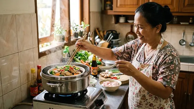 Resep Ayam Kukus Saus Tiram/AI Generated