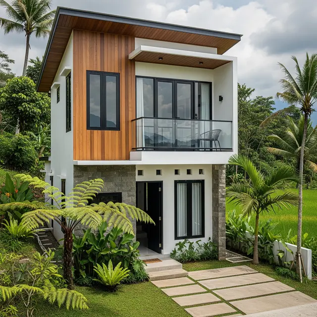 9 Model Rumah Kecil tapi Tampak Modern dengan Fasad Kaca Simpel, Hunian Luas dan Elegan