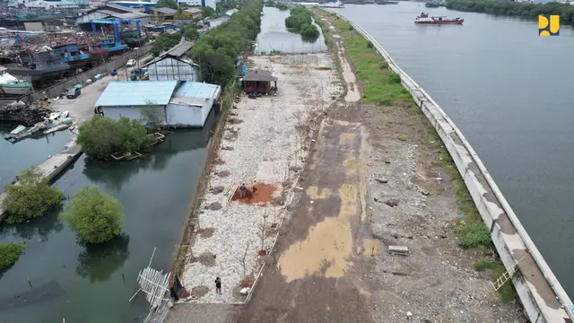 Kementerian Pekerjaan Umum (Kementerian PU) melalui Direktorat Jenderal Sumber Daya Alam (SDA) telah menyiapkan pembangunan tanggul di pesisir Teluk Jakarta Tahap 7. (Foto: Kementerian PU)