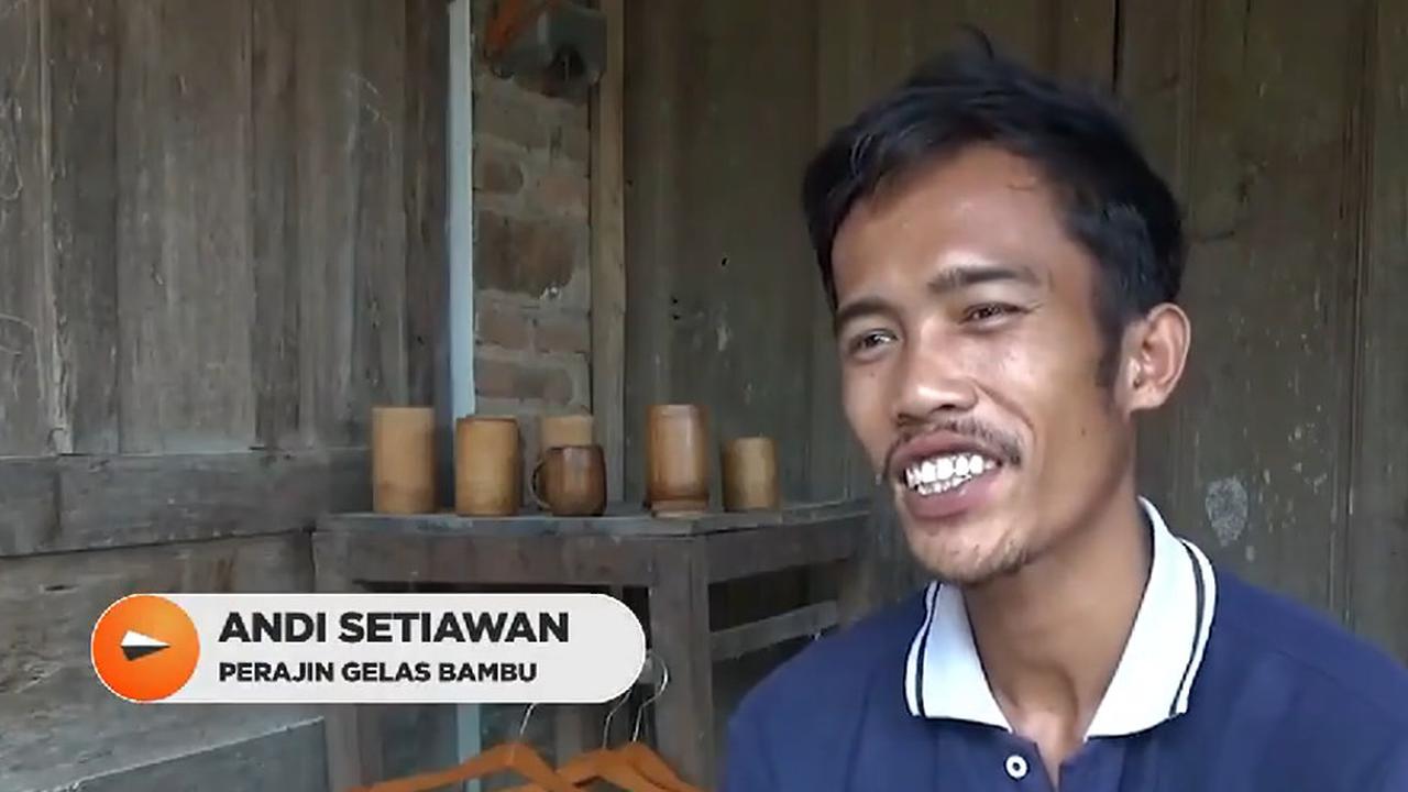 Andi Setiawan, pemilik usaha gelas bambu.