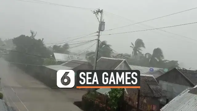 VIDEO: Badai Hantam Filipina, Sejumlah Pertandingan SEA Games Batal