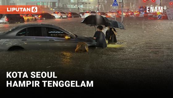 VIDEO: Hujan Lebat, Kota Seoul Hampir Tenggelam akibat Banjir