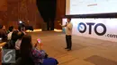 COO PT Emtek Sutanto Hartanto memberikan sambutan saat peluncuran Oto.com di Jakarta, Rabu (28/9). Sutanto optimistis, Oto.com dapat bersaing dalam industri iklan baris otomotif di Indonesia. (Liputan6.com/Angga Yuniar)