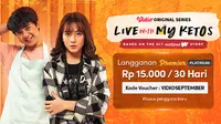 Vidio original series Live with My ketos dibintangi Adhisty Zara dan Arbani Yasiz. (Dok. Vidio)