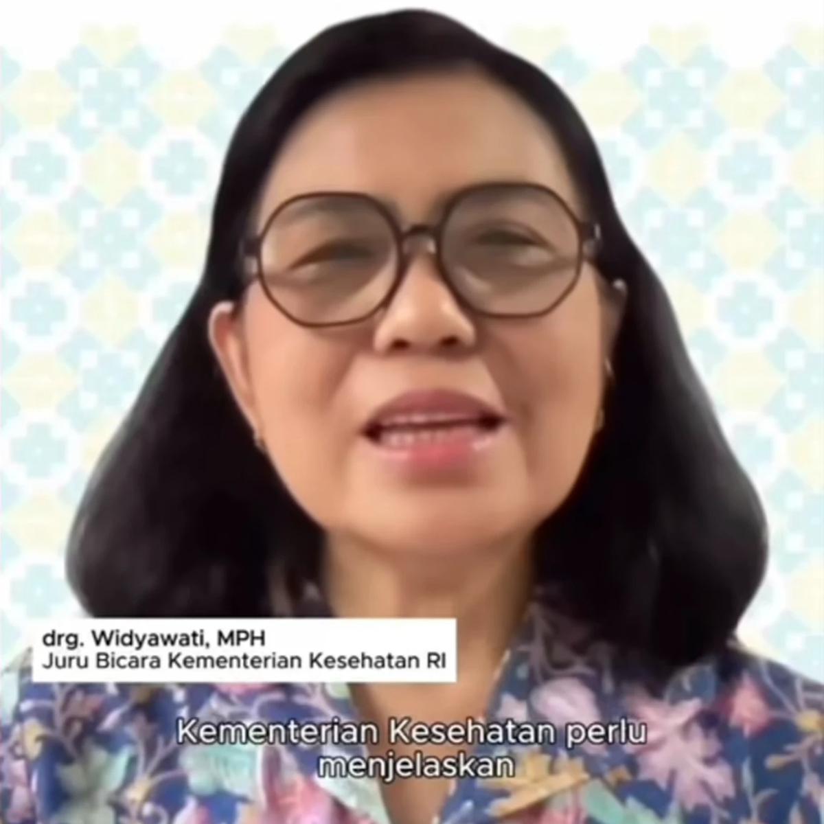 Juru Bicara Kementerian Kesehatan (Kemenkes) Widyawati