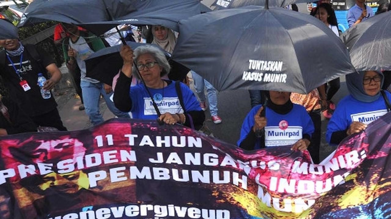 Massa KASUM gelar aksi solidaritas 11 tahun terbunuhnya Munir
