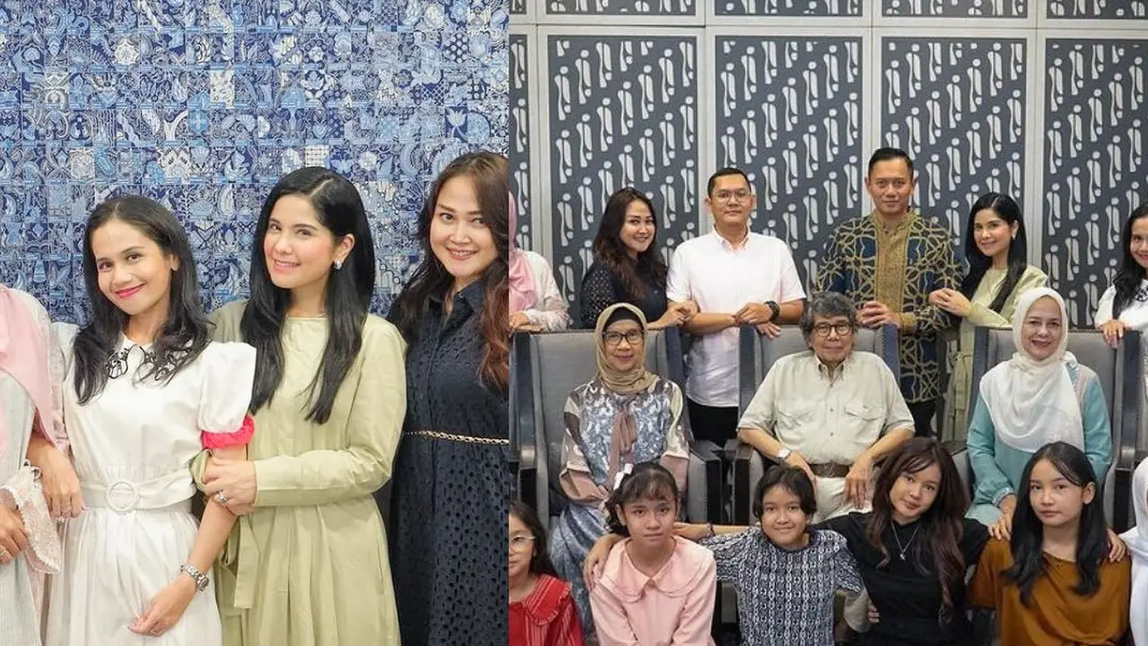 Potret Annisa Pohan saat buka bersama dengan keluarga besar (Sumber: Instagram/@annisayudhoyono)