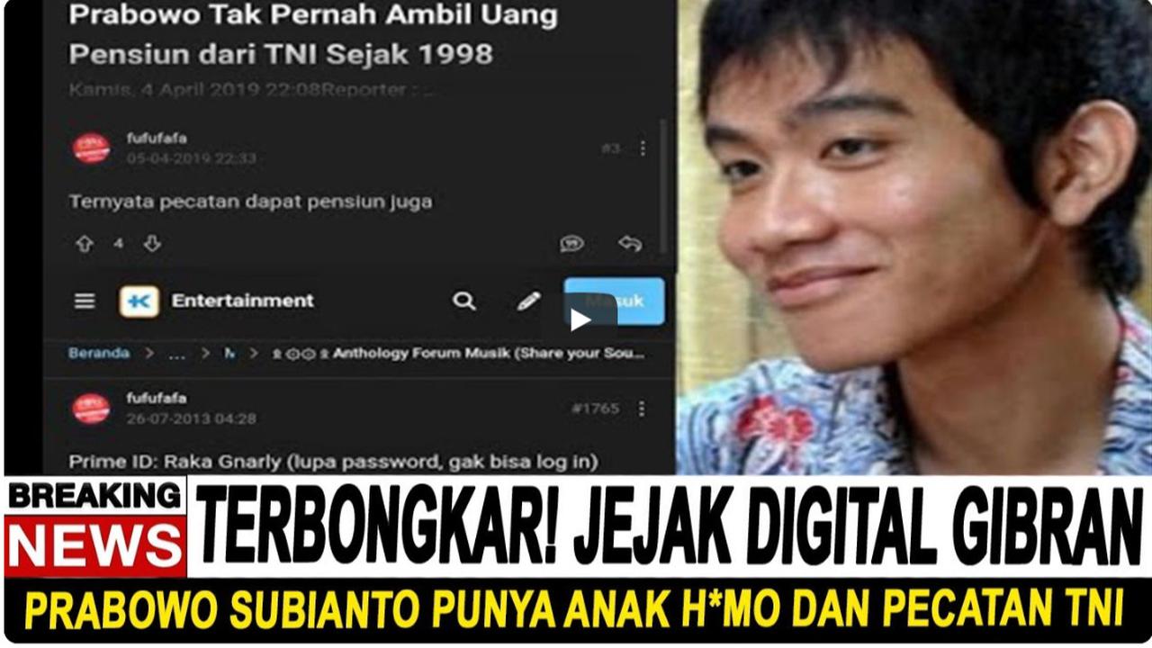 Viral Gibran Gagal Dilantik jadi Wakil Presiden Karena Akun Fufufafa Menghina Prabowo Terkuak, Cek Faktanya