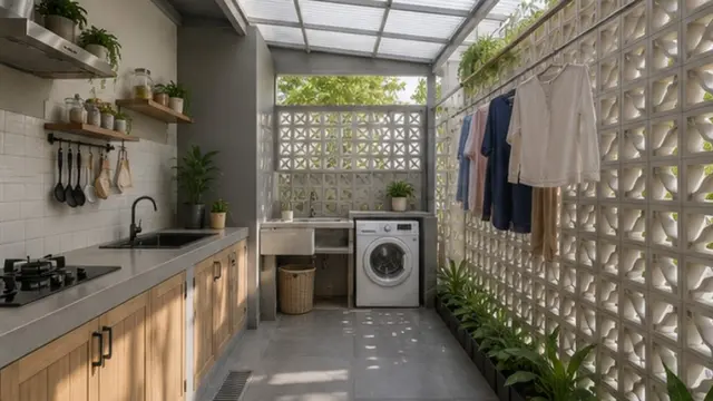Contoh Dapur Kecil Dekat Area Cuci