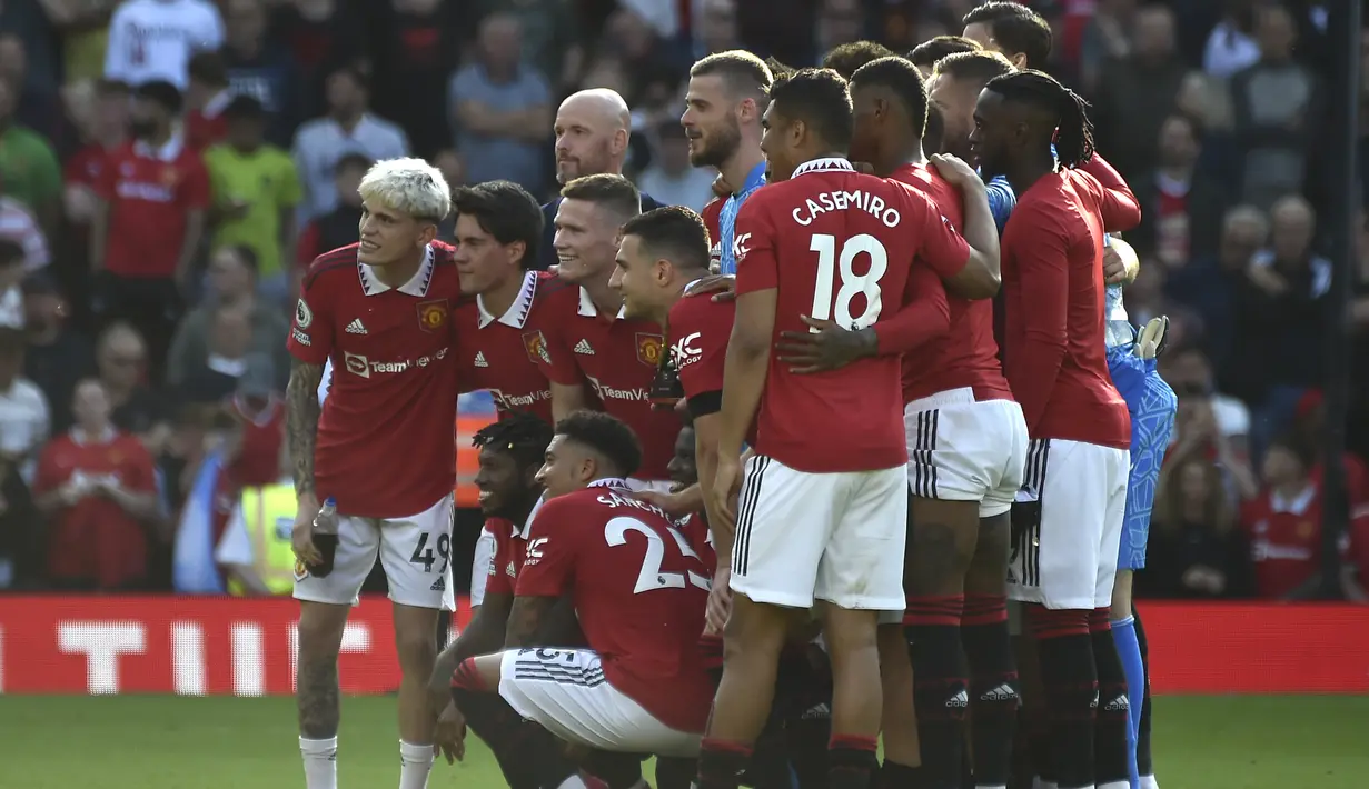 <p>Pasukan Erik ten Hag berhasil masuk ke Liga Champions. (AP Photo/Rui Vieira)</p>