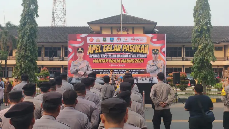 Apel Pasukan Pengamanan Pilkada 2024, Wali Kota Helldy Apresiasi Kesiapan Polres Cilegon