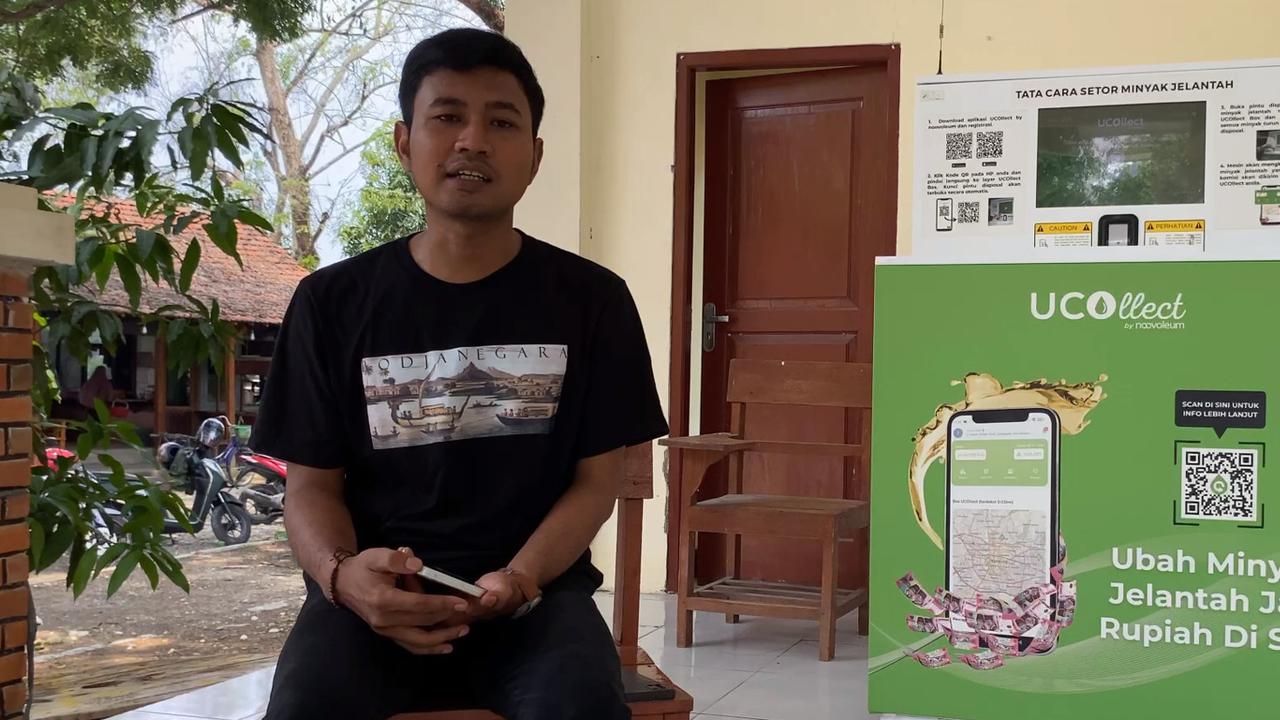 Mesin pengepul minyak jelantah di Kendalisada Creative Corner (KCC) Bojonegoro)