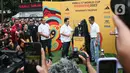 PSSI dan Local Organizer Committe (LOC) Piala Dunia U-17 2023 menggelar Trophy Experience Piala Dunia U-17 2023 pagi ini. (Liputan6.com/Faizal Fanani)