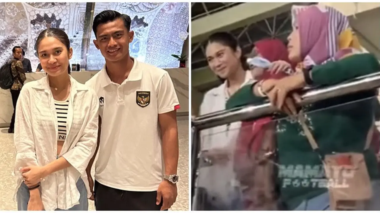 Suami Cetak Gol, Ini 6 Potret Azizah Salsha Dukung Pratama Arhan di Stadion Manahan