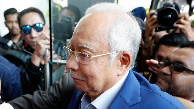 Najib Razak tiba di Kantor Pencegahan Korupsi Malaysia