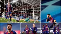 Barcelona hancur lebur saat bertanding melawan Bayern Munchen di perempat final Liga Champions. Berikut ekspersi Lionel Messi dkk usai Barcelona dibobol delapan gol oleh Bayern Munchen.