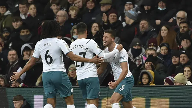 Manchester City Bungkam Aston Villa 2-1