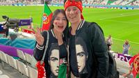Via Vallen dan Suami Rela Antre Sejak Stadion Belum Dibuka Demi Nonton Cristiano Ronaldo Cs di Piala Dunia 2022. (instagram.com/viavallen)