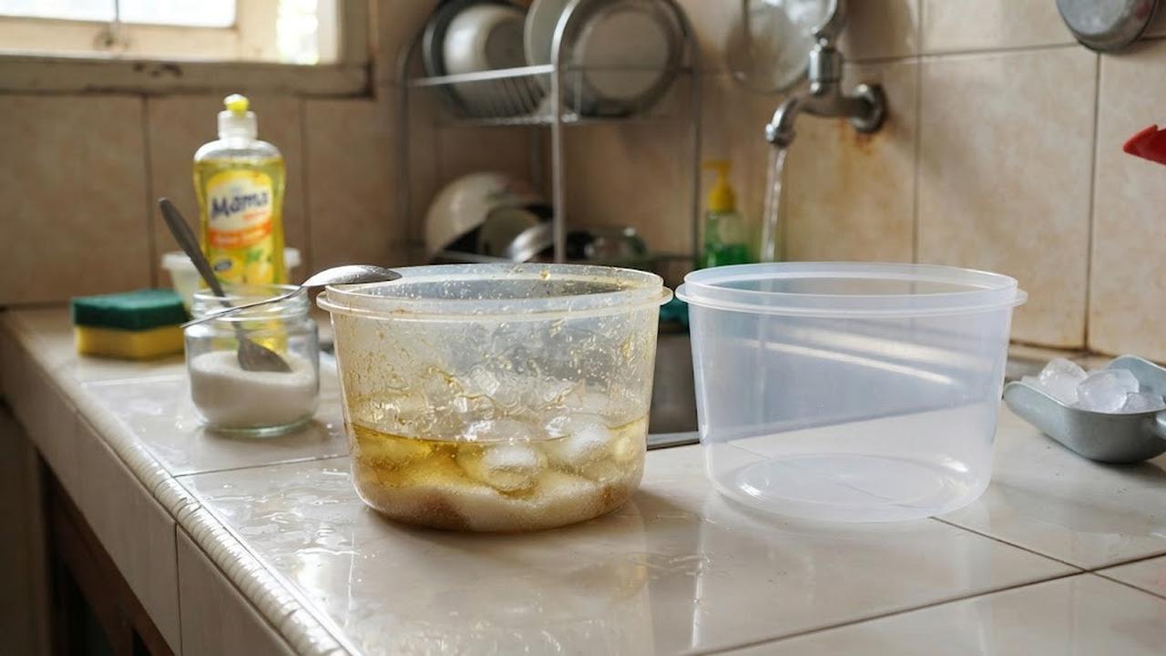 Gula dan Es Batu untuk Noda Minyak Membandel