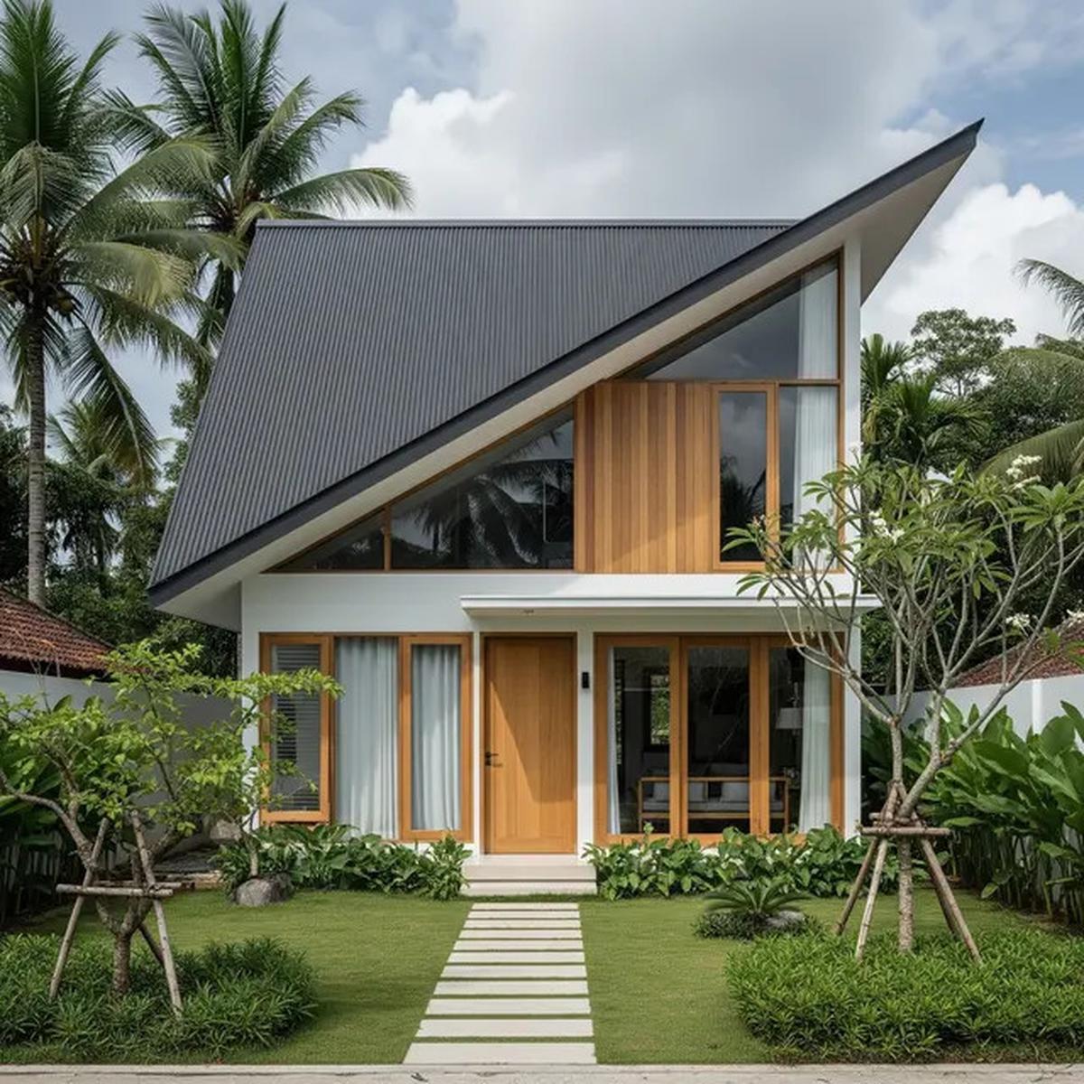 7 Model Rumah Sederhana Tapi Mewah dengan Atap Modern 2025 yang Cocok untuk Tinggal di Desa