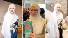 Penampilan Ayana Moon Cantik Berseri dengan Hijab Warna Putih