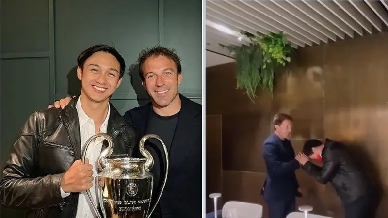 Immanuel Caesar Hito bertemu Alessandro Del Piero (Foto: Instagram/hitocaesar/felicyangelista_)