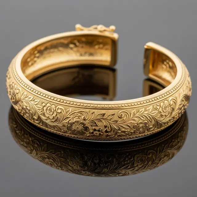 Gelang Emas Oval Solid Cocok untuk Acara Resmi dan Investasi