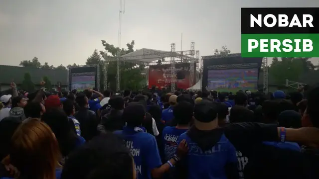 VIDEO: Bobotoh Dukung Persib Dengan Nonton Bareng