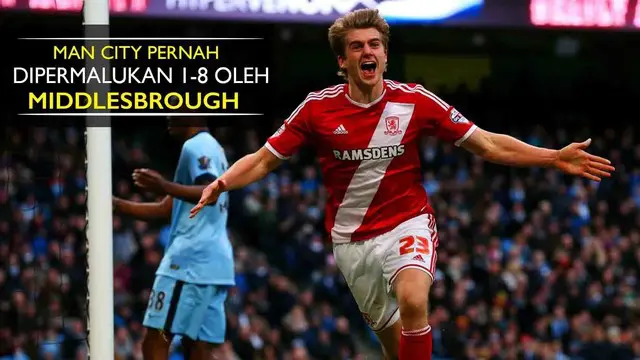 Manchester City Pernah Dipermalukan 1-8 oleh Middlesbrough
