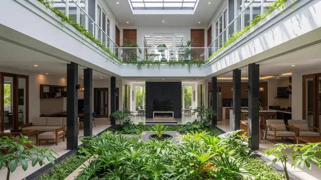 Desain Rumah dengan Konsep Inner Courtyard yang Bikin Udara Lebih Sejuk