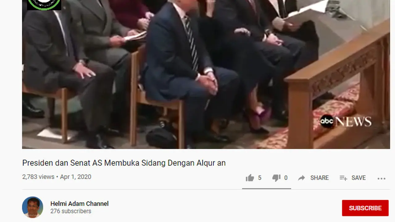 Video Alquran Dibacakan Saat Sidang Senat AS dan  Presiden Donald Trump
