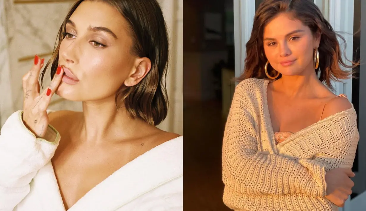 Selena Gomez cukup ikonik dengan rambut pendek hingga jadi inspirasi Hailey Bieber [@haileybieber - @selenagomez]