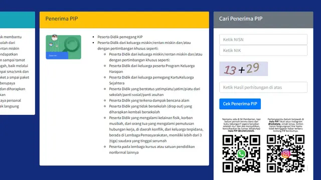 Laman SIPINTAR Program Indonesia Pintar