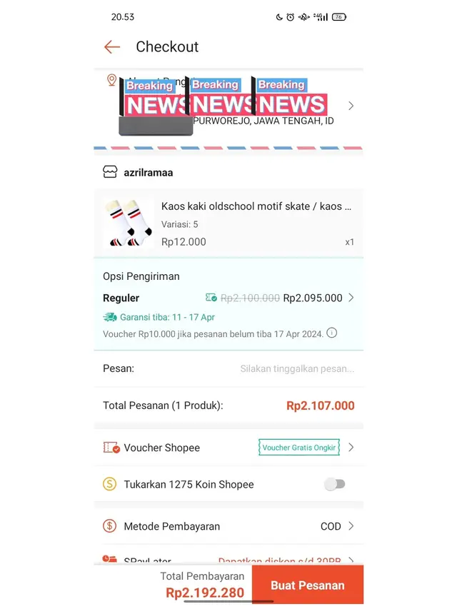 6 Ongkos Kirim Beli Kaus Kaki hingga Jutaan Bikin Kaget, Respon Penjual Kocak