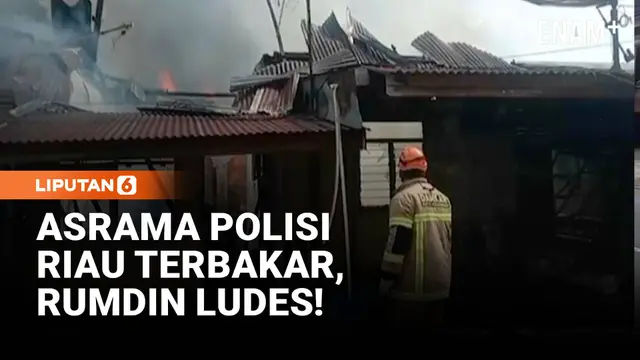 Asrama Polisi di Pekanbaru Terbakar, Rumah Dinas Ludes
