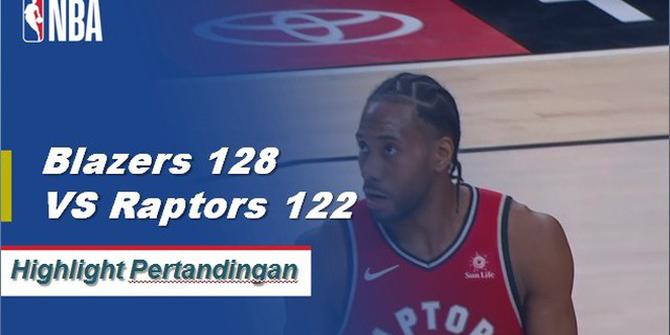 Cuplikan Hasil Pertandingan NBA : Blazers 128 VS Raptors 122