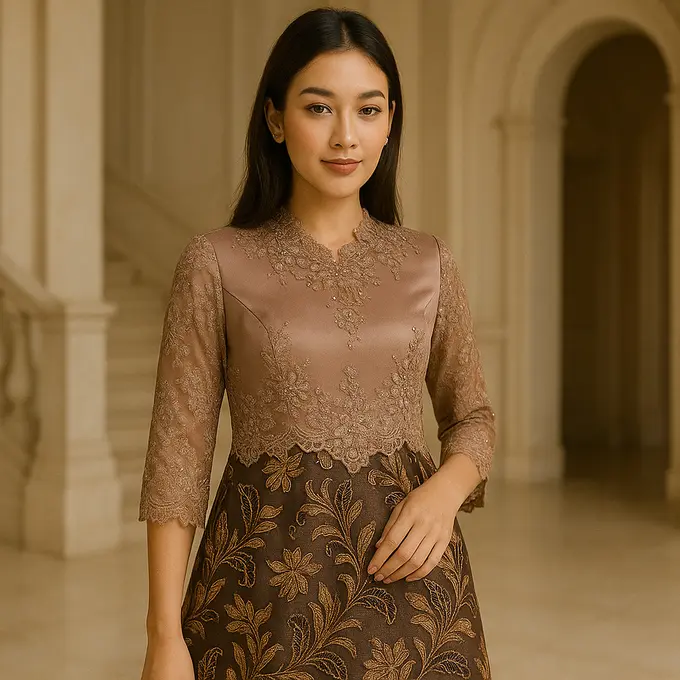 Model Batik Kombinasi Satin Modern Terbaru