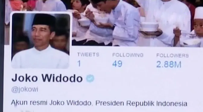Ilustrasi: Akun Twitter Presiden Joko Widodo