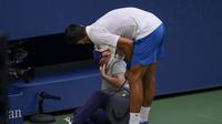 Petenis Novak Djokovic Pukul Hakim Garis dengan Bola di US Open 2020 (AP)