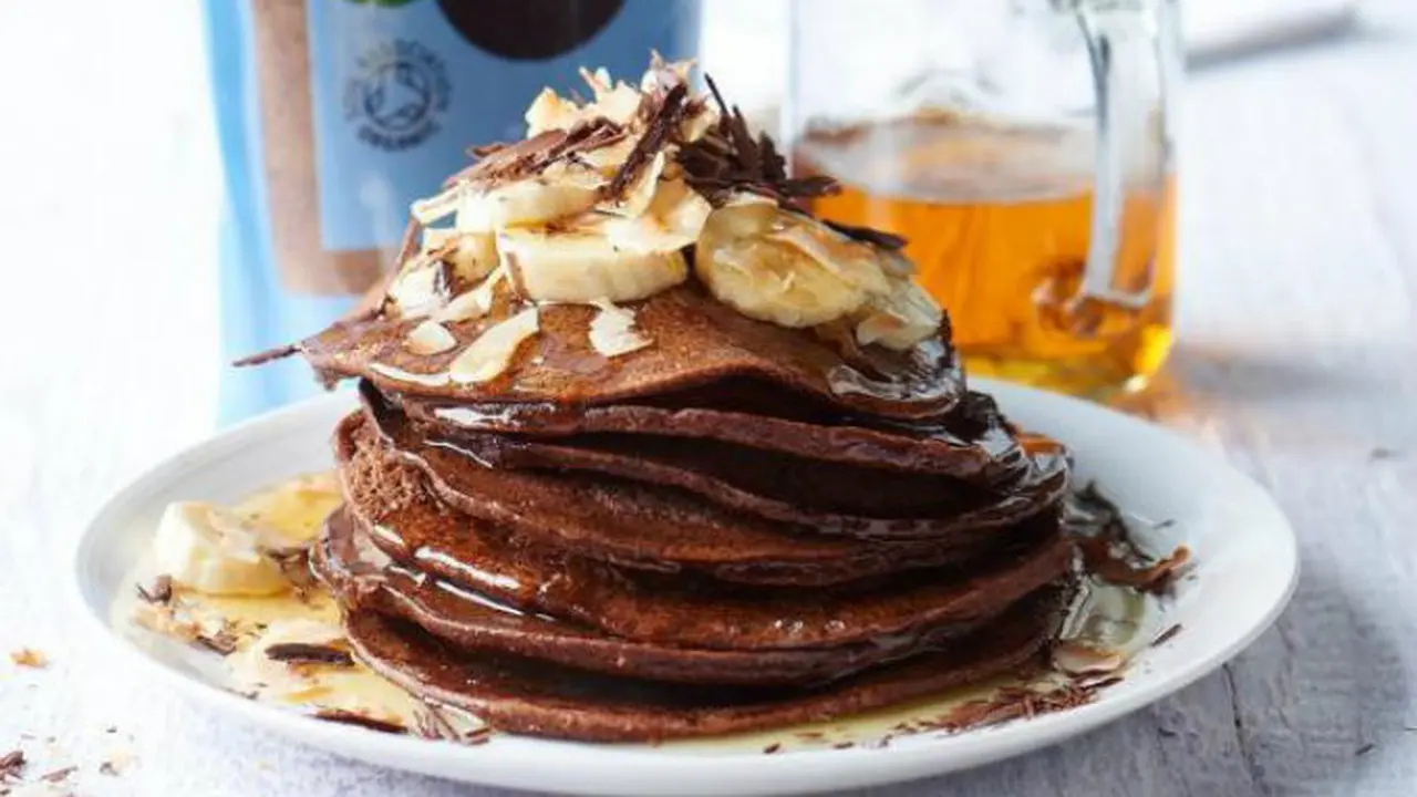 Menu Sarapan Sehat, Chocolate Coconut Banana Pancakes