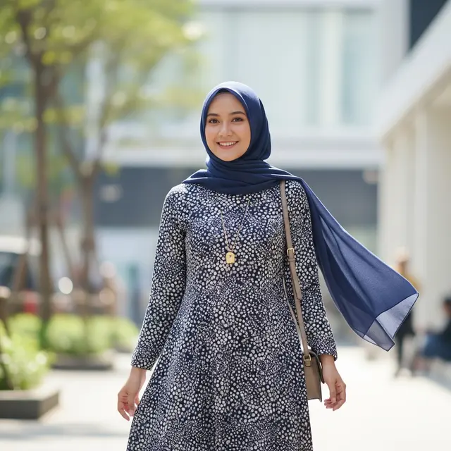 Model Gamis Corak Terbaru