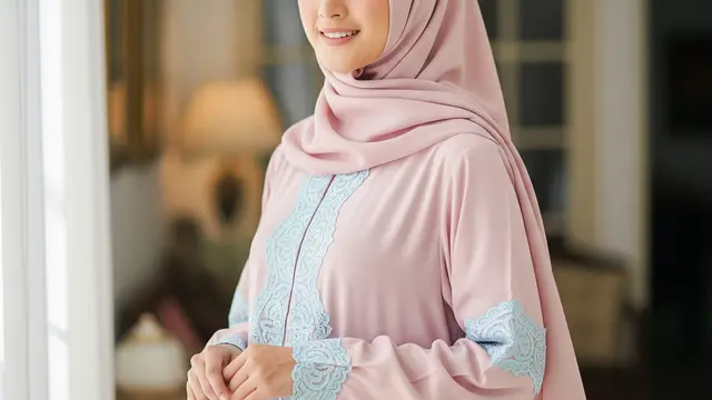 Model Gamis Abaya Warna Pastel Anti Gerah